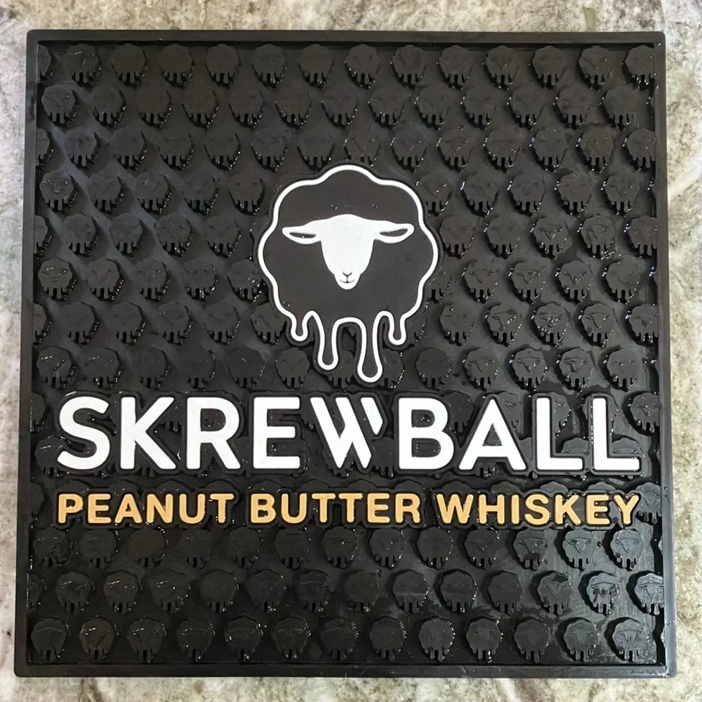 Skrewball Peanut Butter Whiskey Rubber Bar Mat